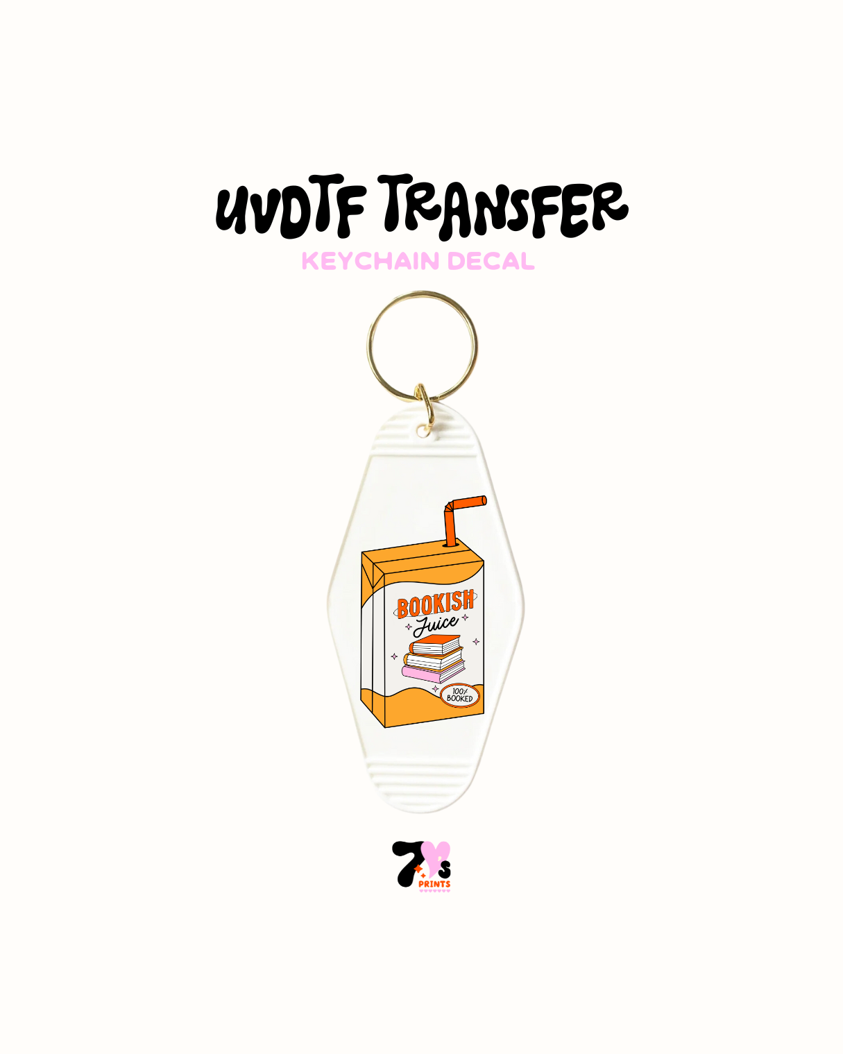 Bookish juice orange - UVDTF Keychain
