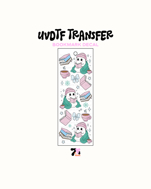 Cute Winter bear - UVDTF Bookmark Decal