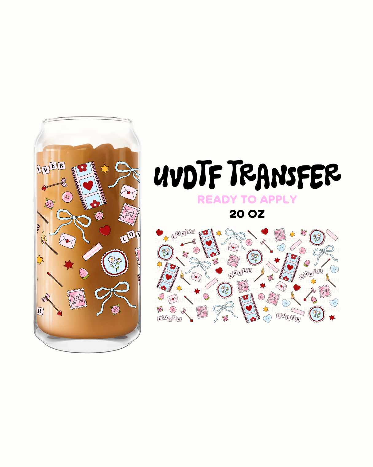 Mix Tape - UVDTF 20oz Cup Wrap