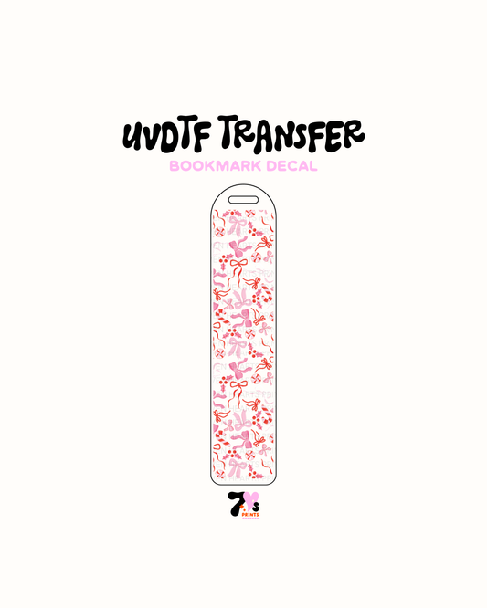 Cute xmas bows - UVDTF Bookmark Decal