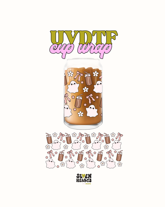 Ghost and iced coffee - UV DTF