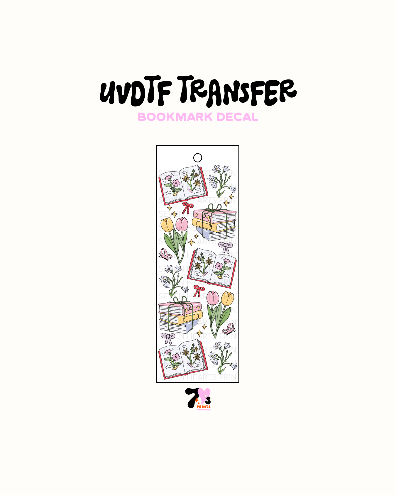 Spring Reads - UVDTF Bookmark Decal