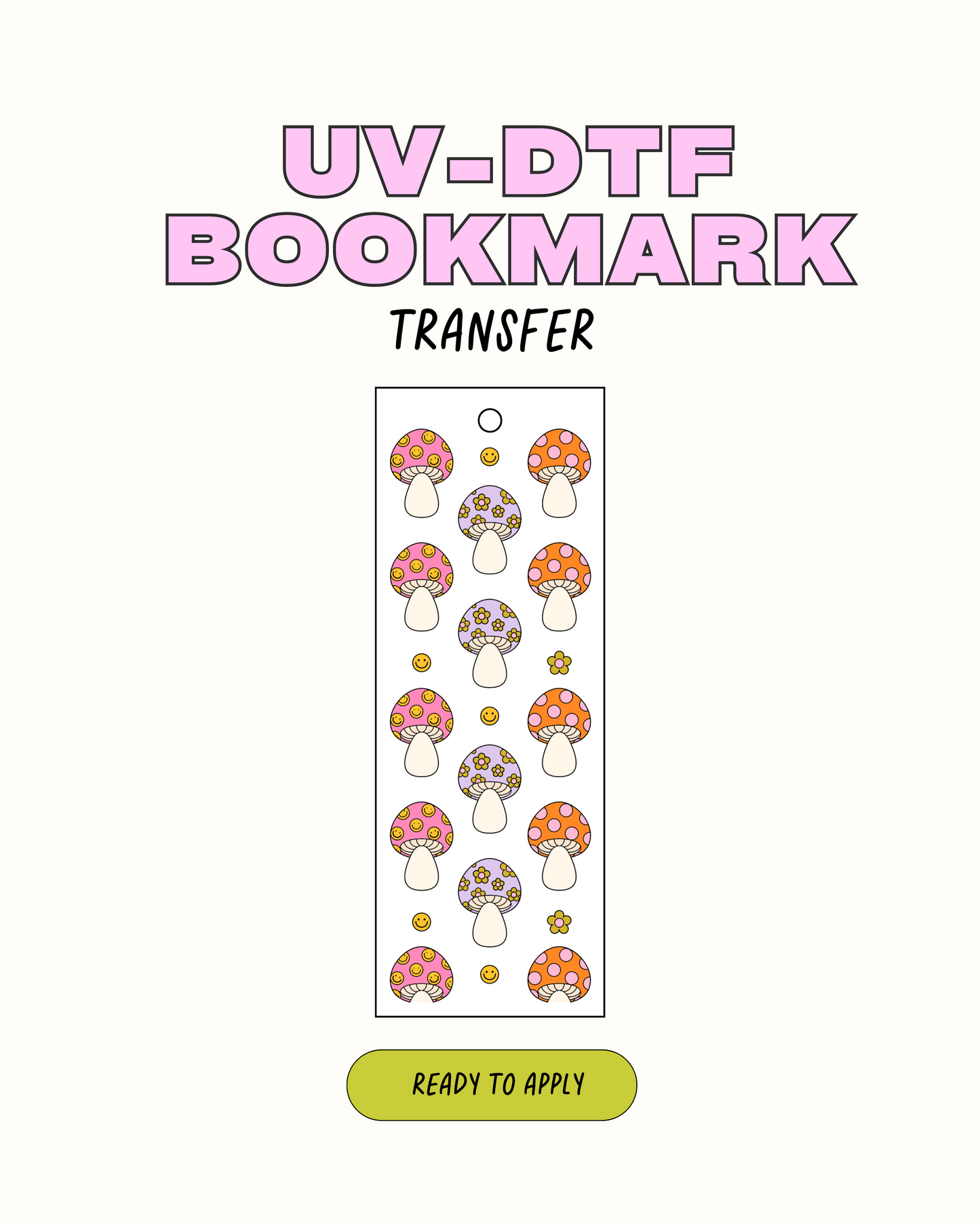 Mushies for Life - UVDTF Bookmark Decal