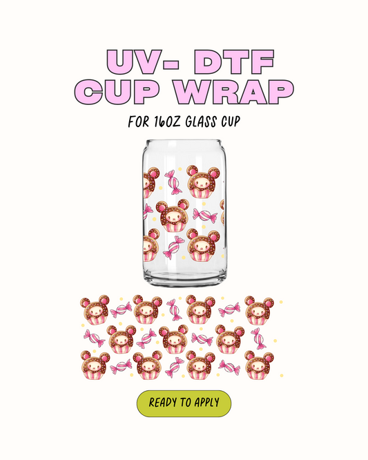 Cupcakes de Copa Kawaii - UV DTF 