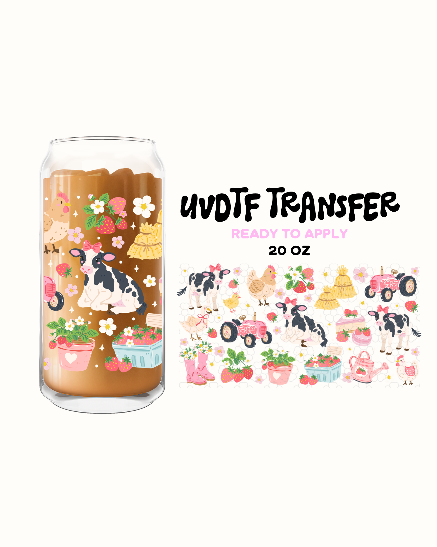 Farm life - UVDTF 20oz Cup Wrap