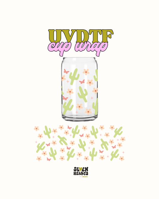 Cactus y flores - UV DTF (