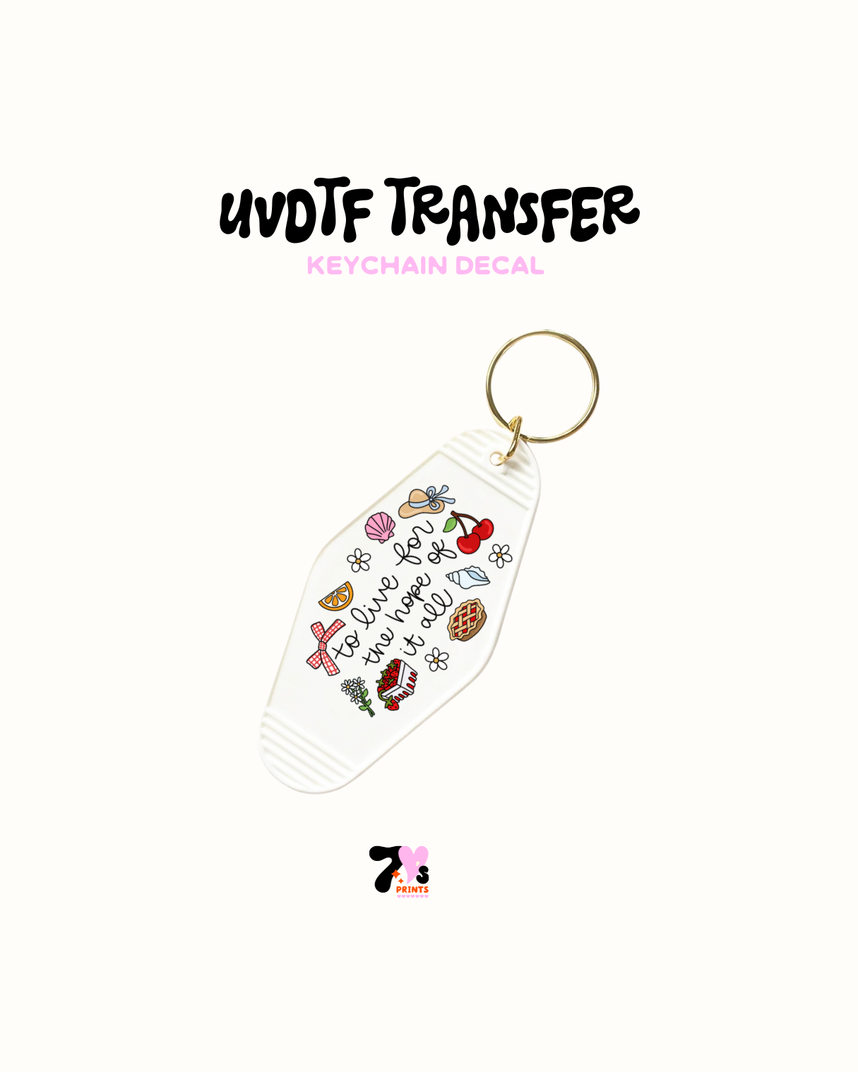 To live for the hope - UVDTF Keychain