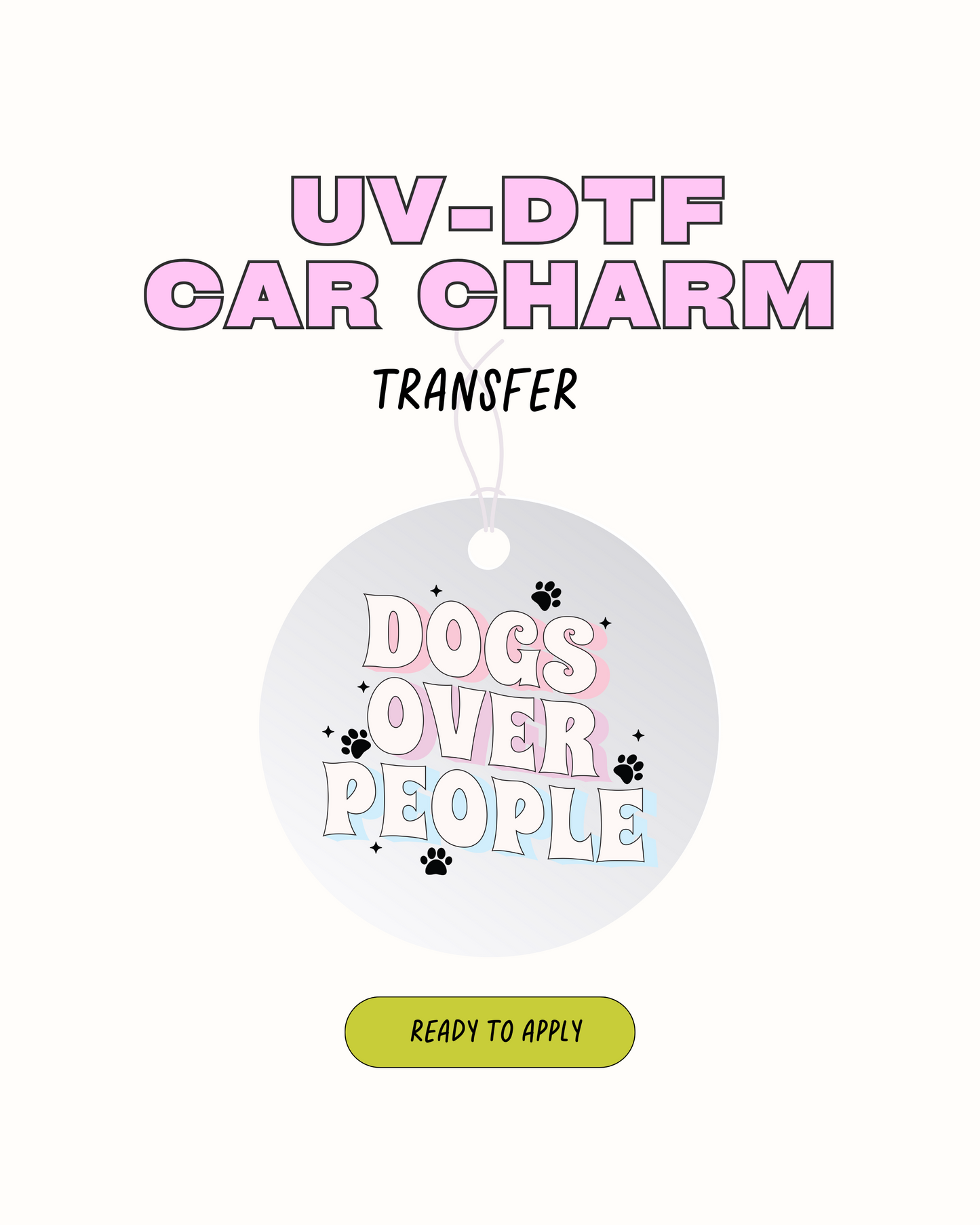 Dogs over people - Car Charm Decal