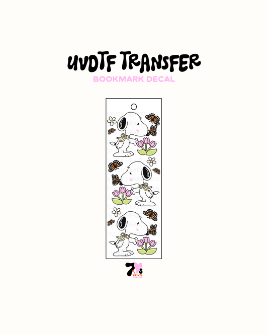 Snoopy Spring - UVDTF Bookmark Decal