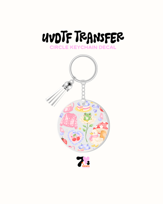 Spring - Round Keychain Set of 5