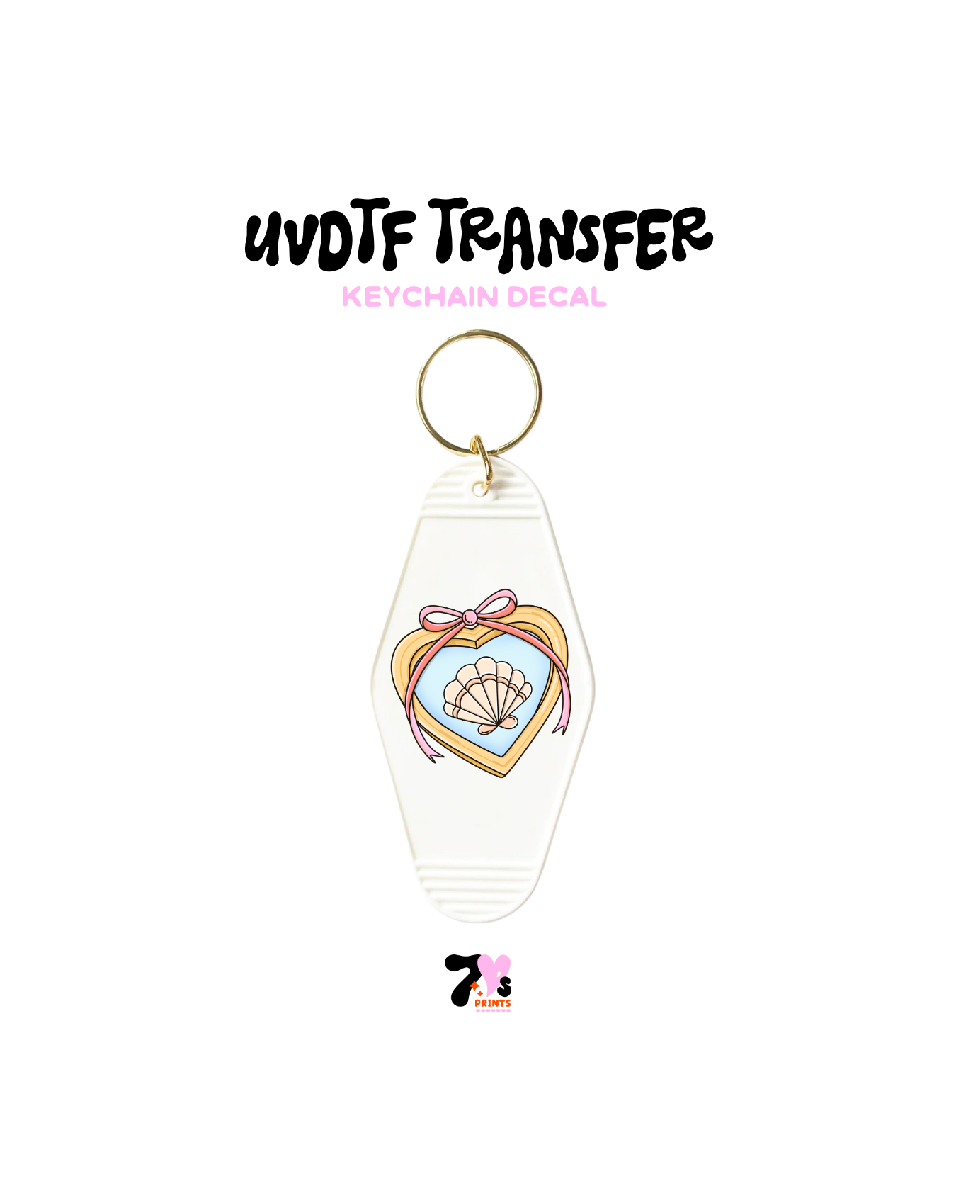 Frame sea shell - UVDTF Keychain