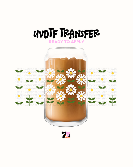 White Flowers - UVDTF Wrap