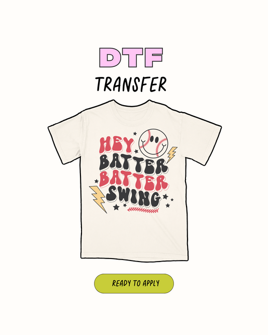 Hola bateador swing - Transferencia DTF