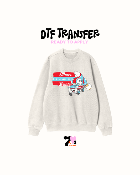 Mater the grater pastel cars - DTF Transfer