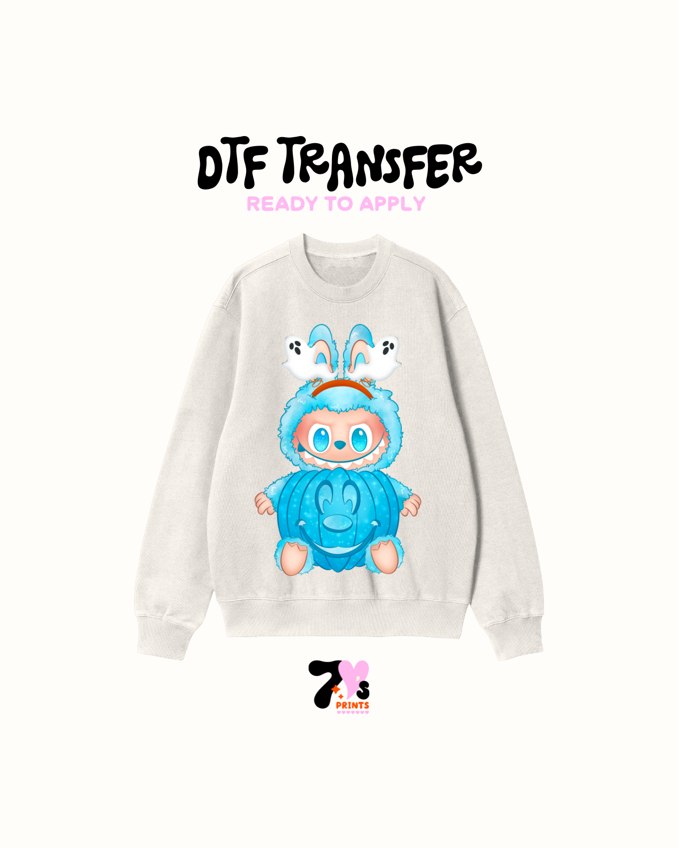Blue la bubu ghostDTF Transfers