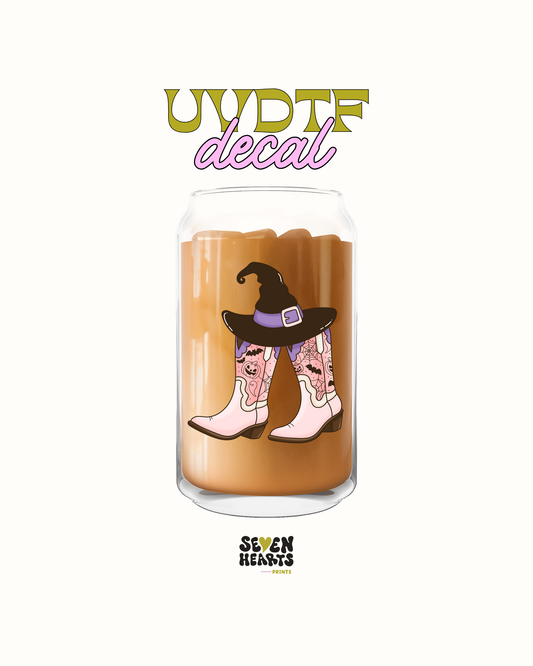 witch halloween boots - UVDTF