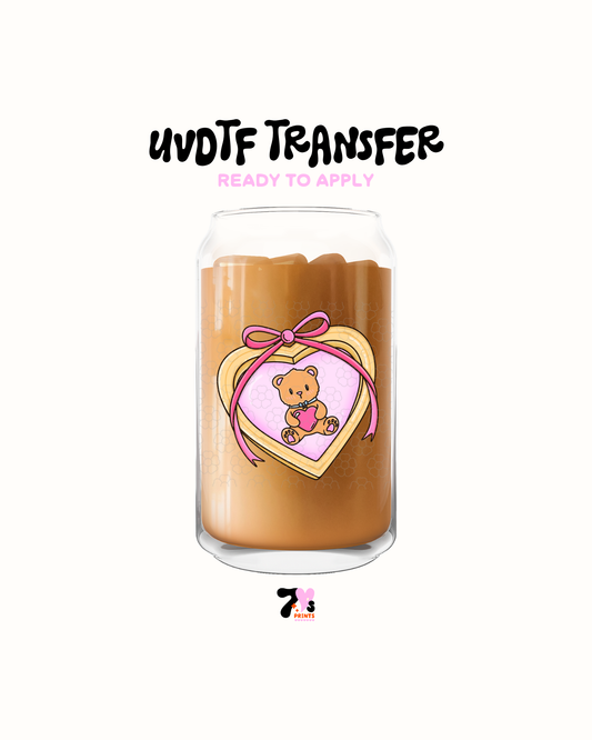 Cute heart frame with heart - UVDTF Decal