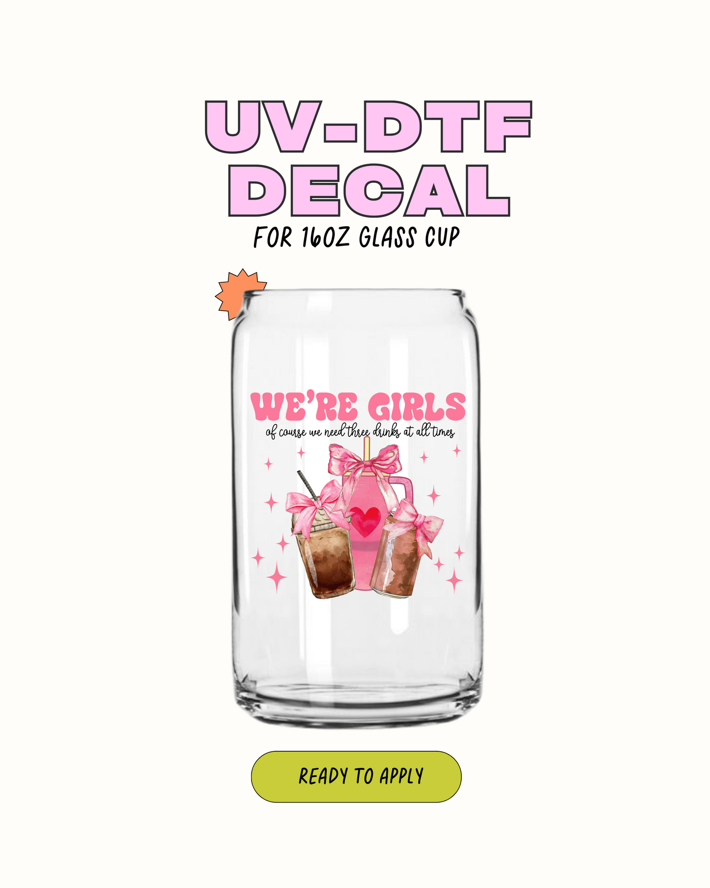 girls 3 drinks - UVDTF