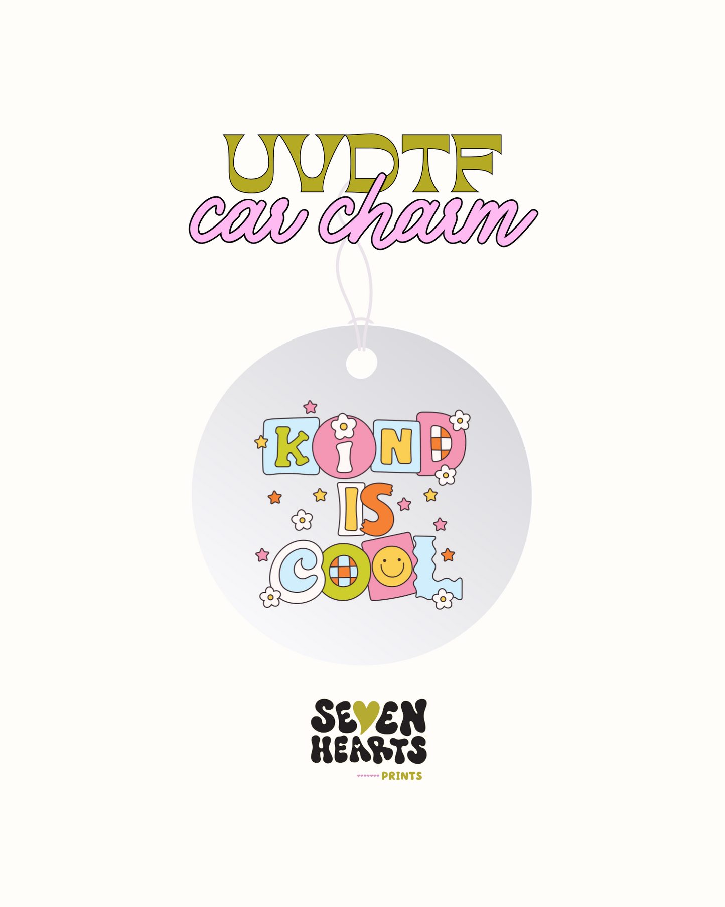 Kind is cool -  Car Charm Decal UVDTF