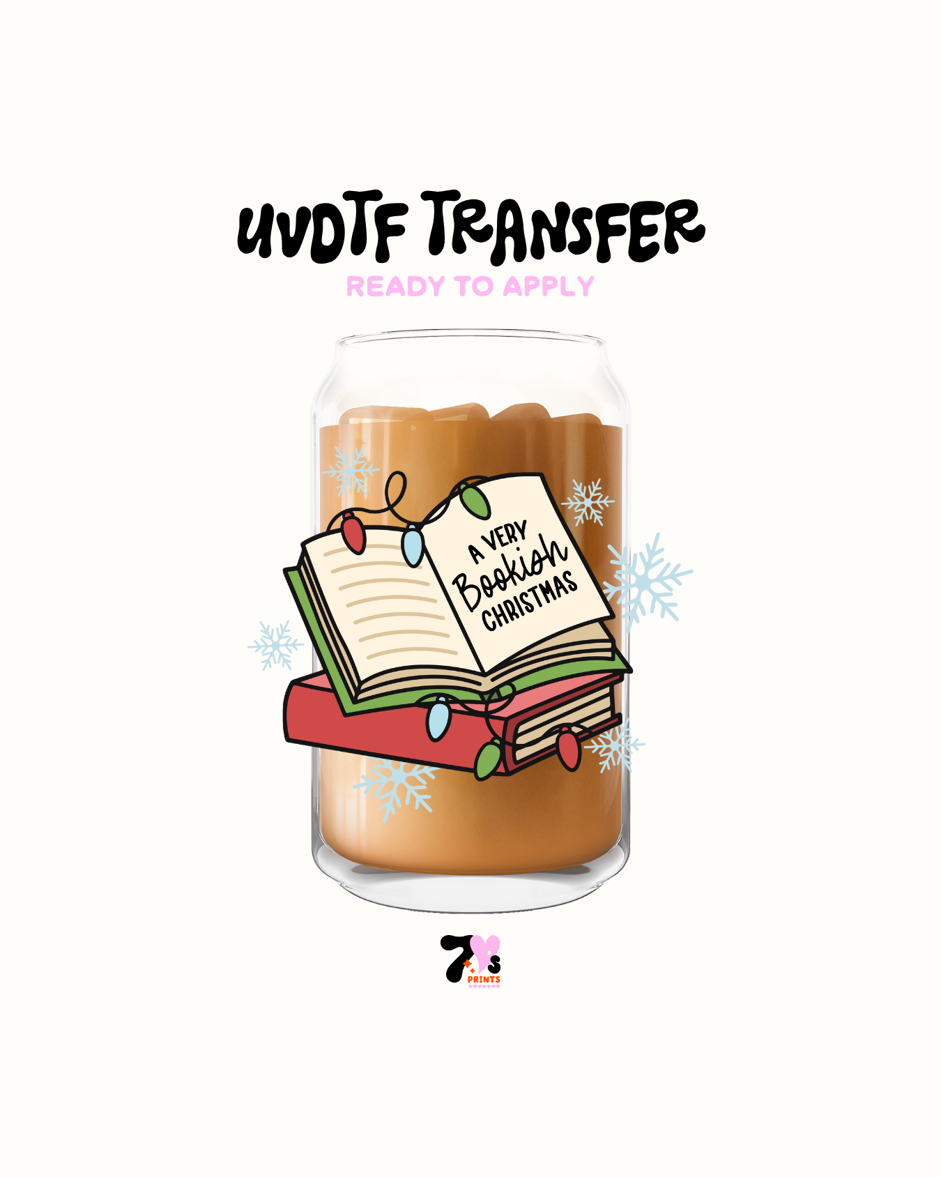 A very bookish Xmas - UVDTF Decal