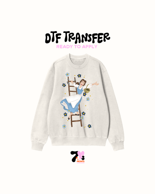 Princess blue dress-  DTF Transfers