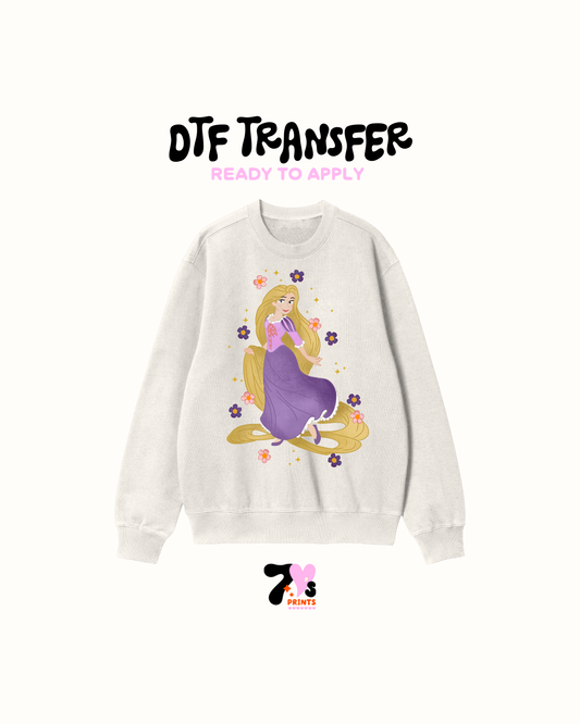 Princess purple dress -  DTF Transfers