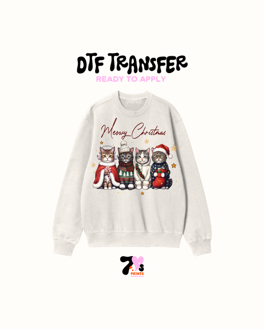 Kitty xmas - DTF Transfers