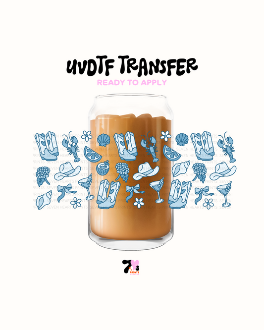 Coastal Cowgirl (Blue) - UVDTF Wrap