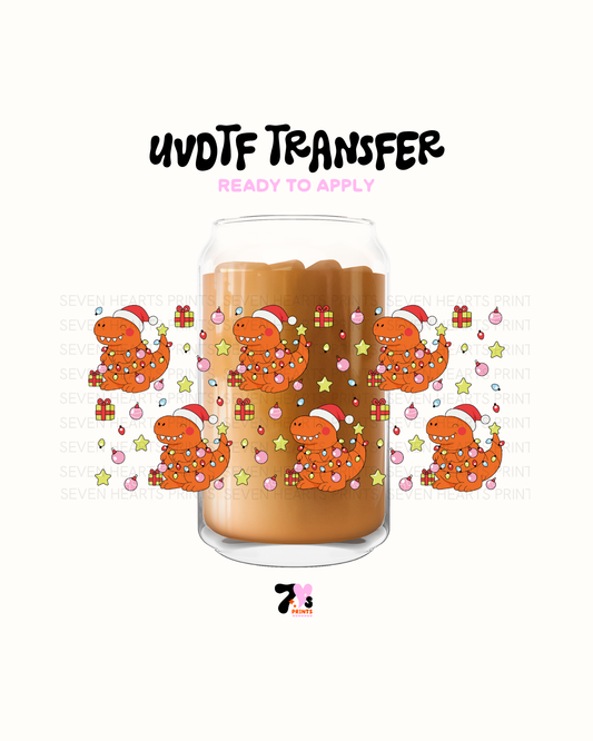 Dinosaur xmas - UVDTF Wraps