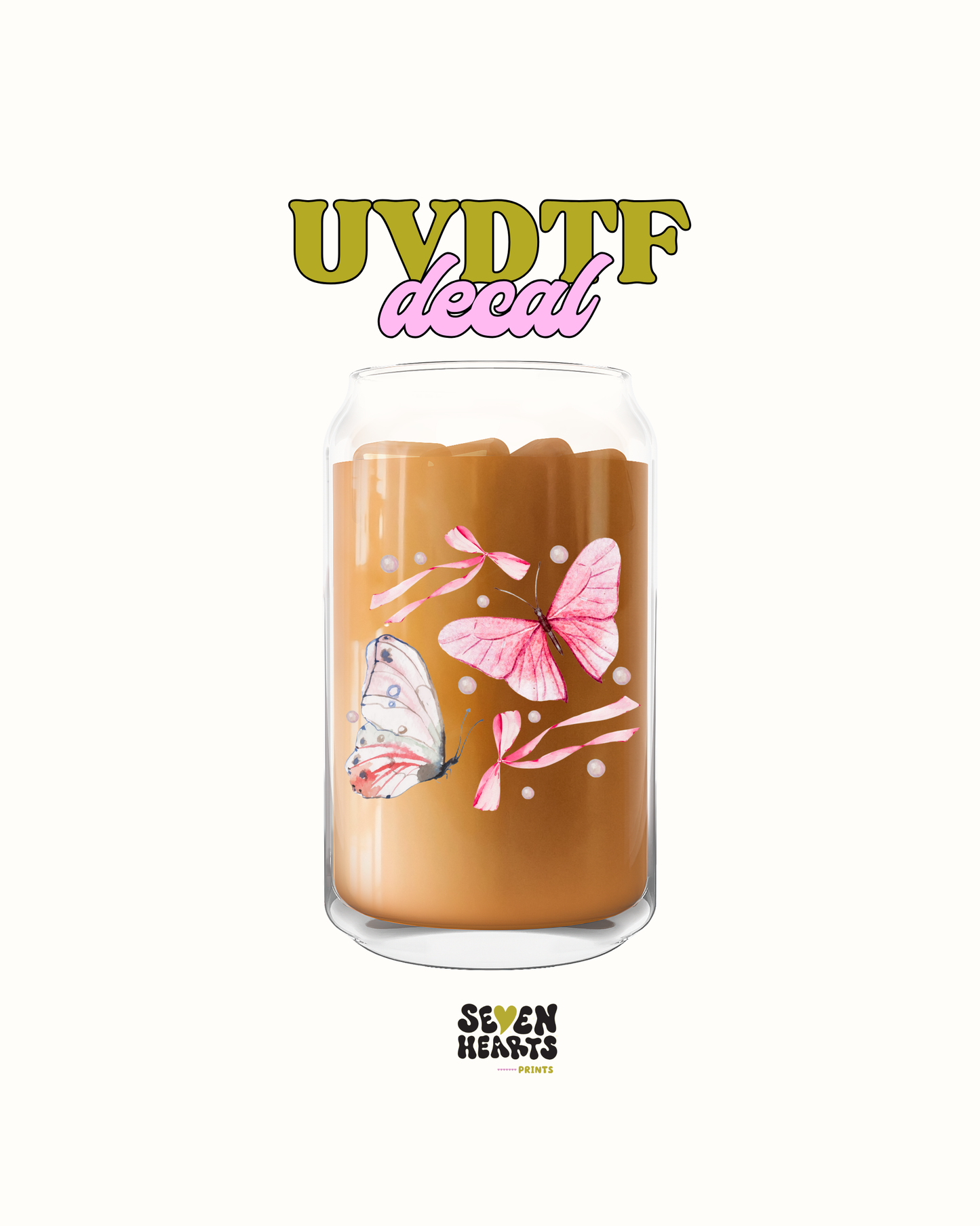 Pink Butterflies - UV DTF