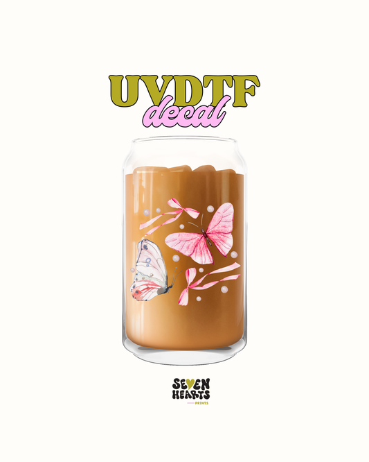 Mariposas rosas - UV DTF