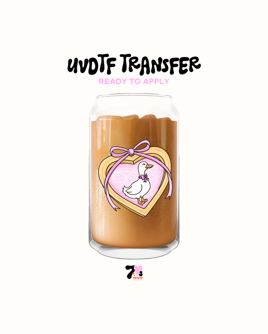 Goose framed pink bow - UVDTF Decal