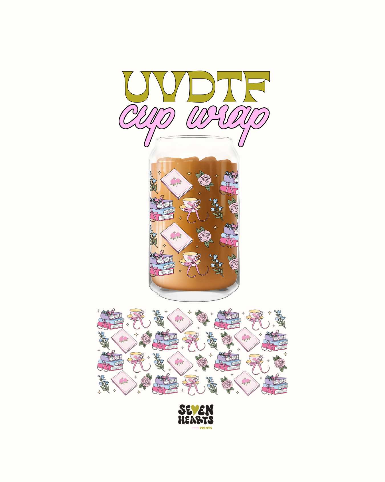 Books and tea- UVDTF Wrap