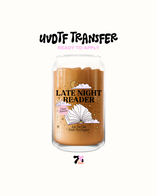 Late night reader - UVDTF Decal