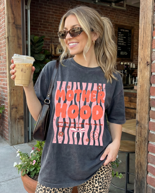 Mother hood pink stripes DTF Transfers