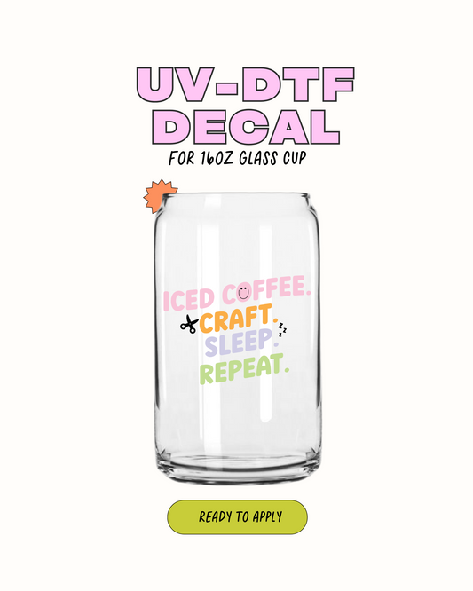 Iced coffee craft repeat - UVDTF