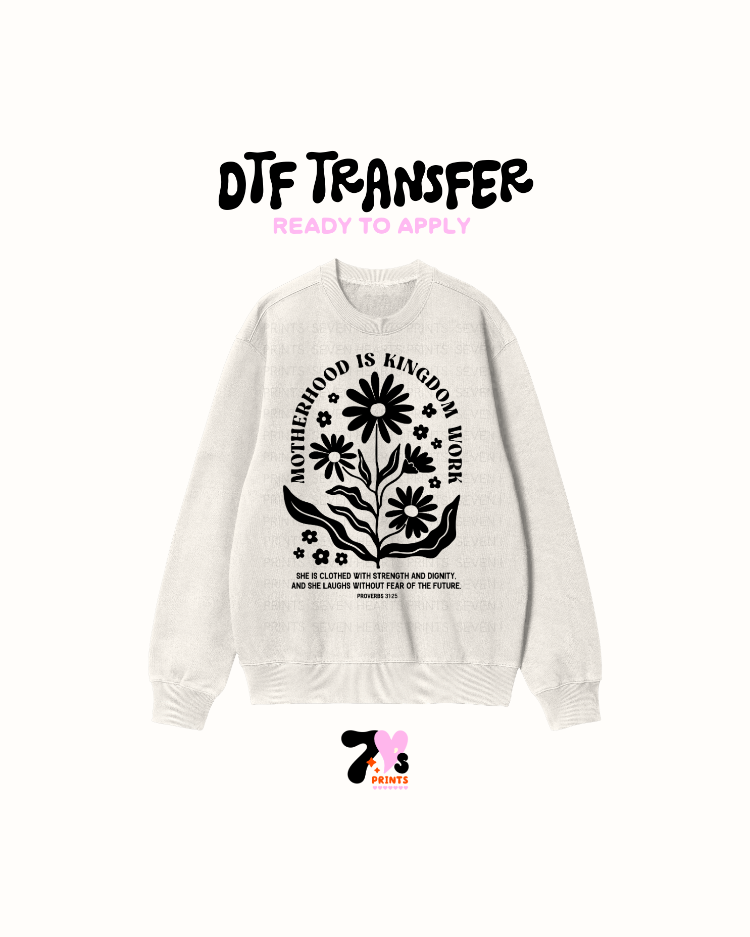 Motherhood is kingdom hood- DTF Transfers
