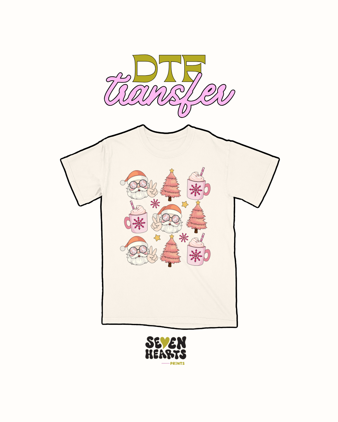 Santa clause and hot cocoa- DTF Transfers