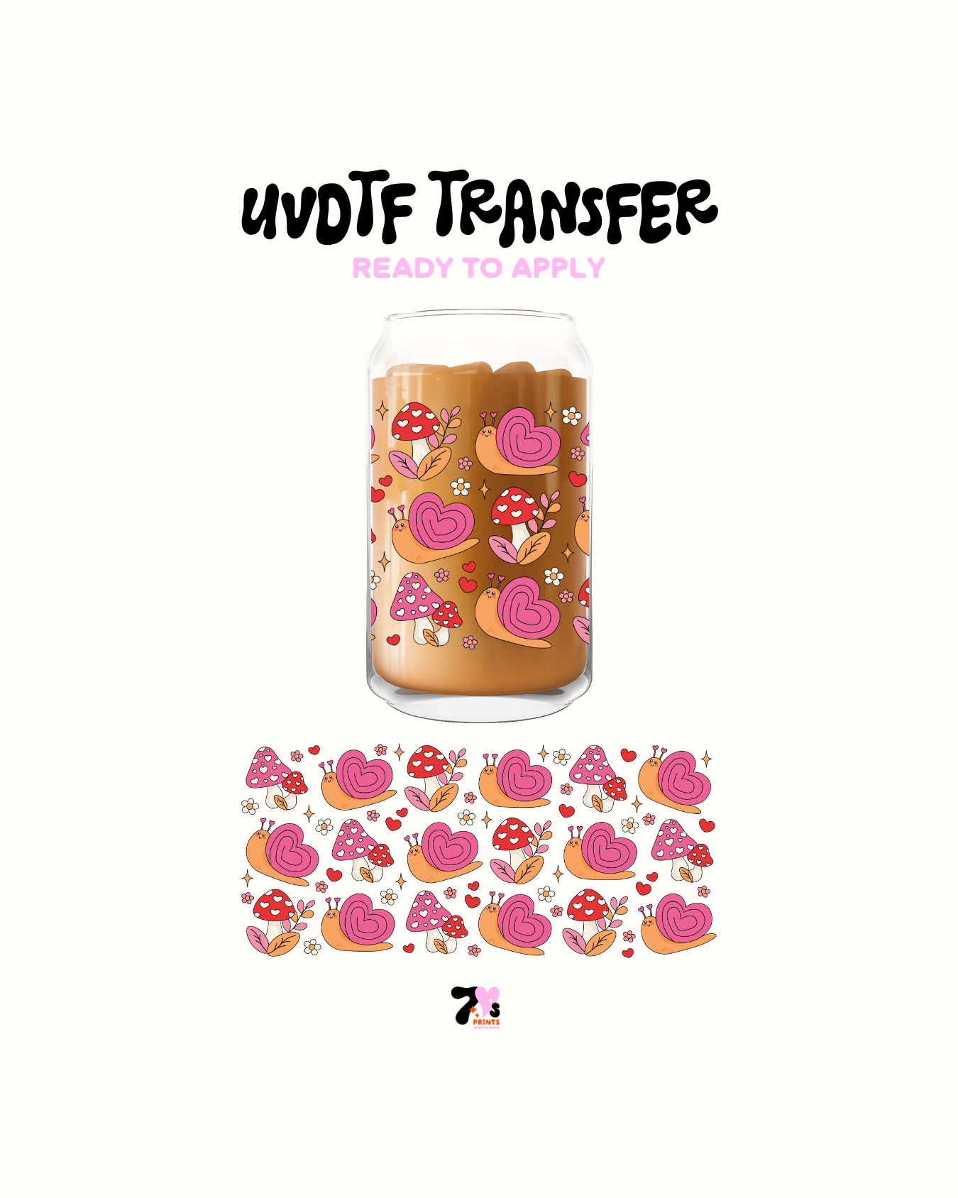 Snail and Mushies - UVDTF Wrap