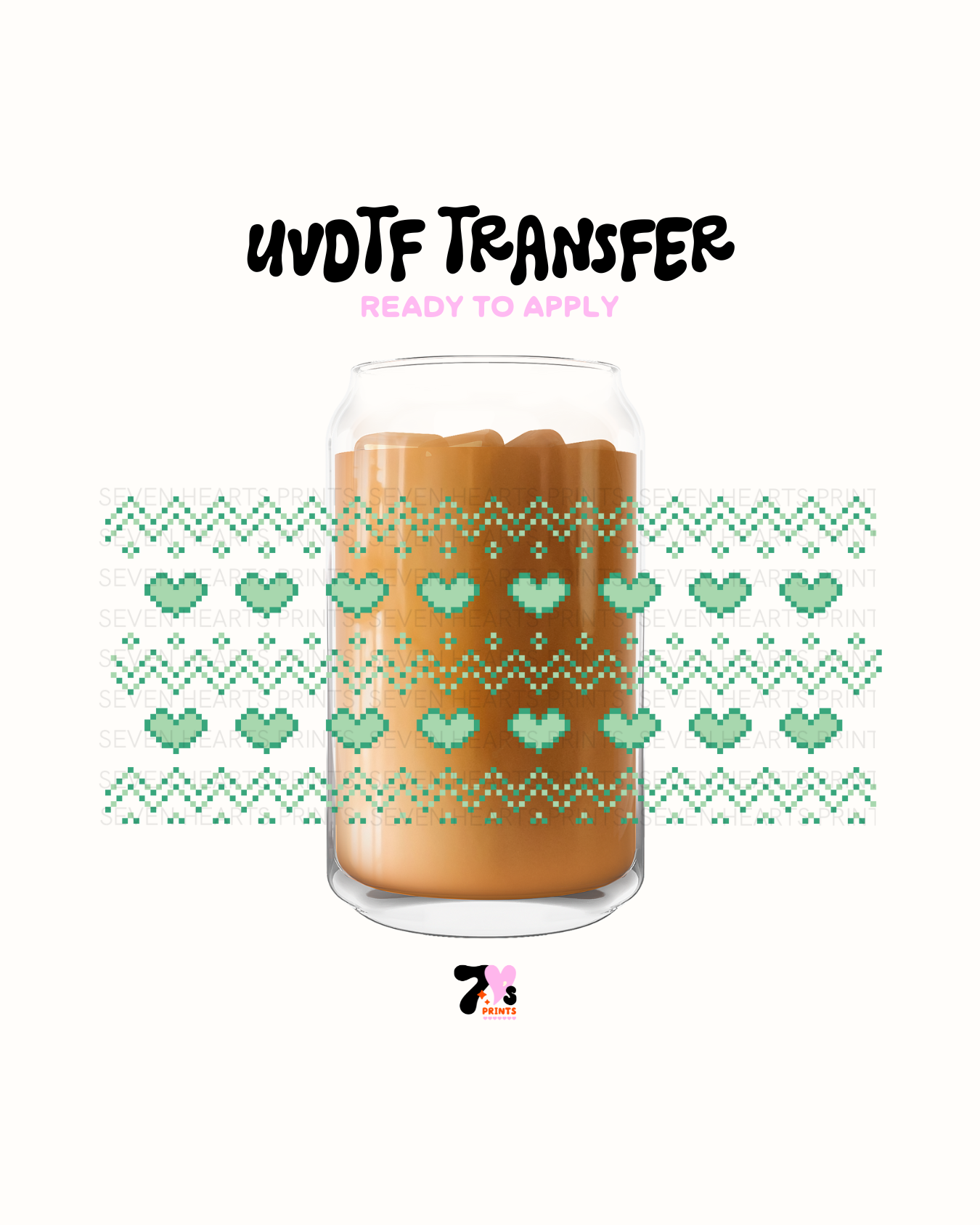 Green hearts - UVDTF Wraps