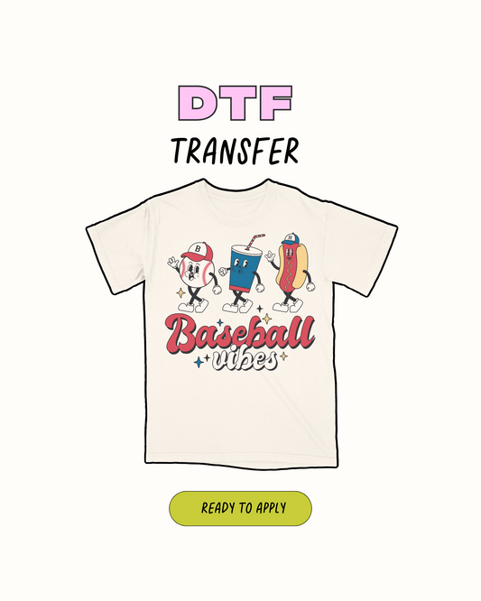 Vibraciones de béisbol - Transferencia DTF