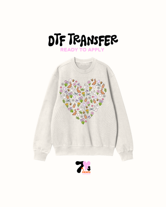 Bunnies and bows  - DTF Transfer