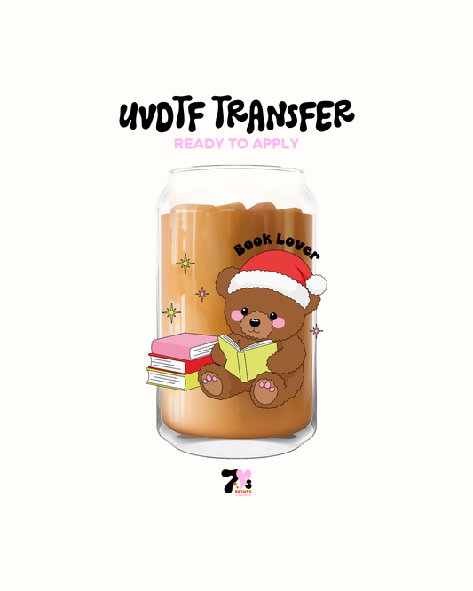 Book lover bear - UVDTF Decal
