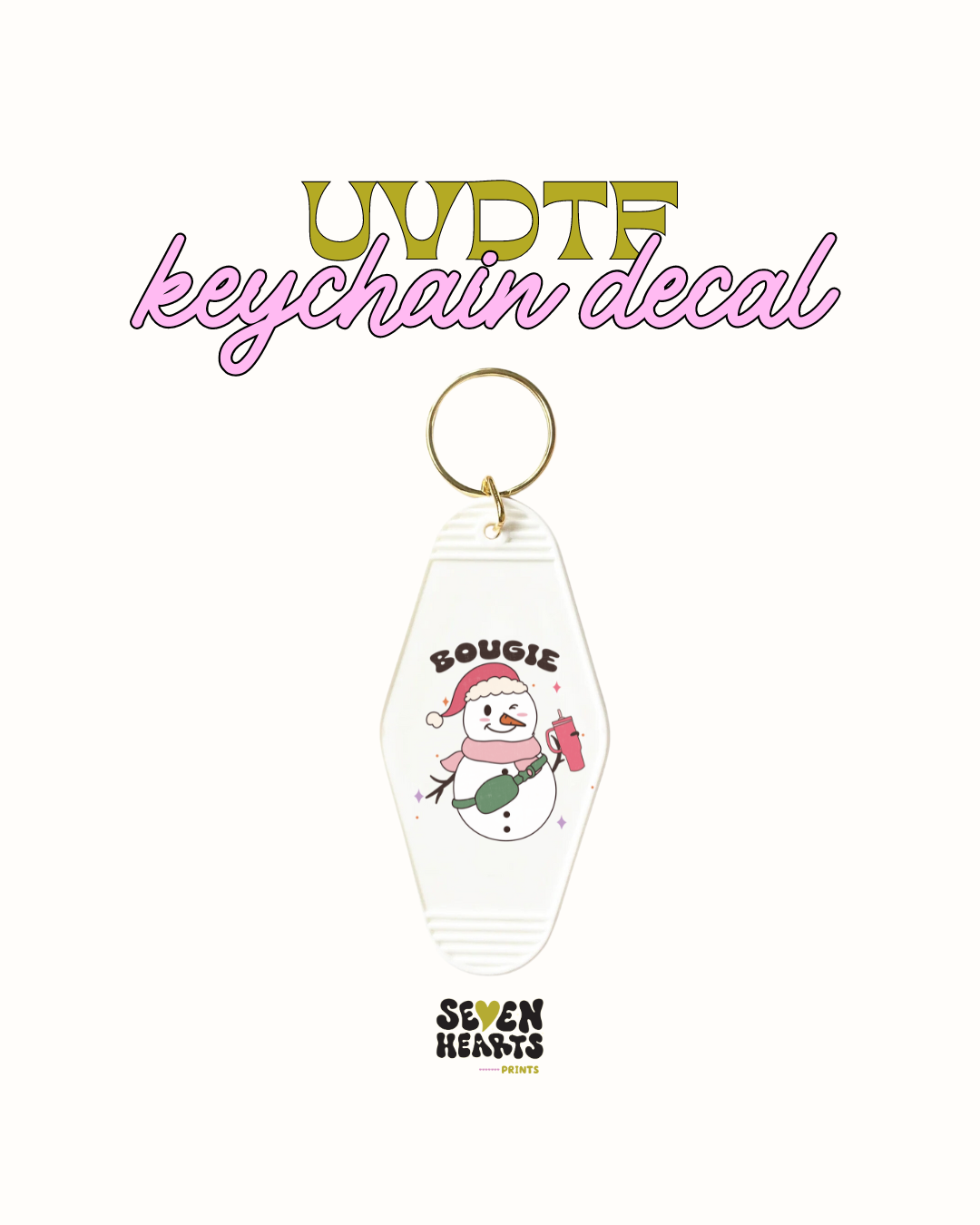 Bougie  Keychain Decal Set of 5 UVDTF