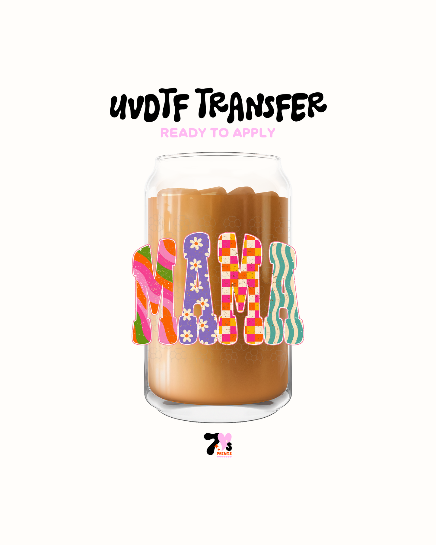 Mama daisy and chekers - UVDTF Decal