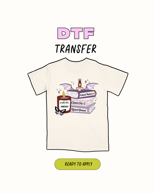 libros de fantasía - Transferencia DTF