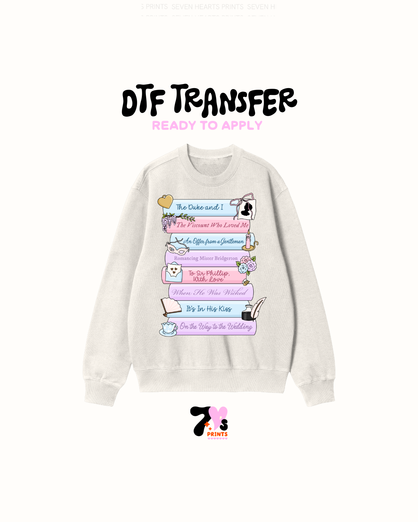 Bridgerton book Stack - DTF Transfers