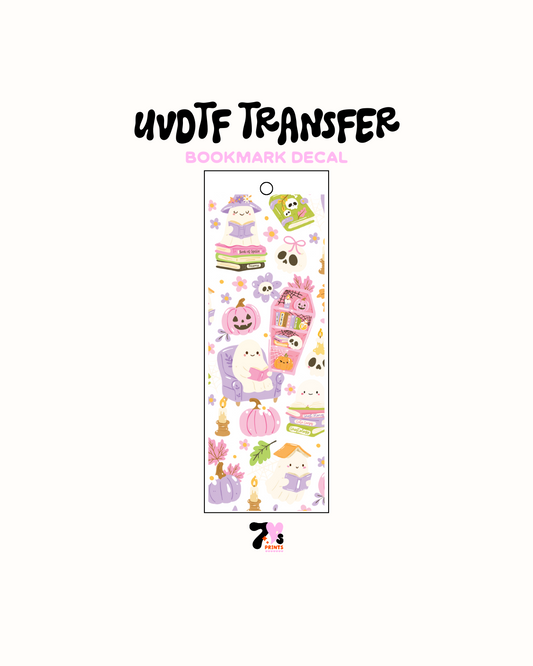 Coffin and pumpkins - UVDTF Bookmark Decal