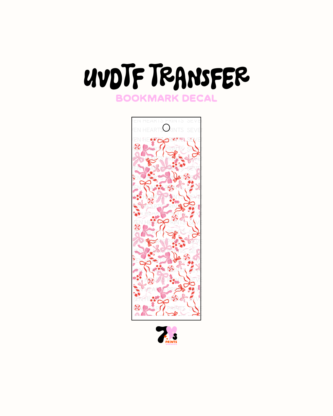 Xmas Bows - UVDTF Bookmark Decal