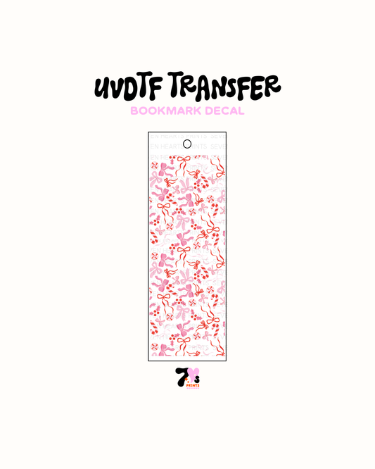 Xmas Bows - UVDTF Bookmark Decal